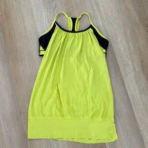lululemon athletica Neon Yellow bra with Tank
